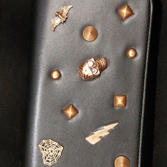 BETSEY JOHNSON Goth Black Crossbody - Picture 3 of 12